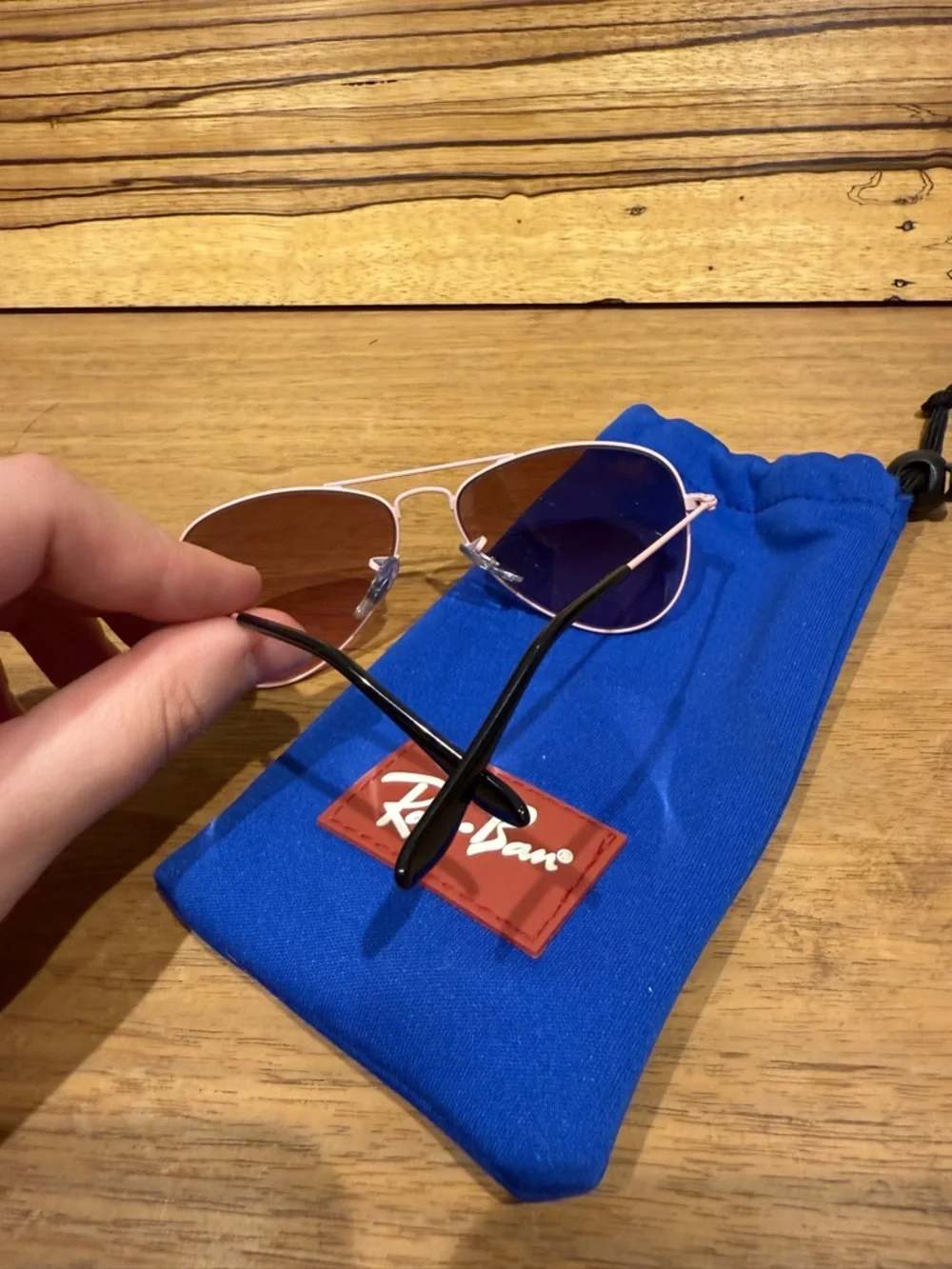 Ray Ban Pink Aviator Kids Sunglasses 4/6Yrs